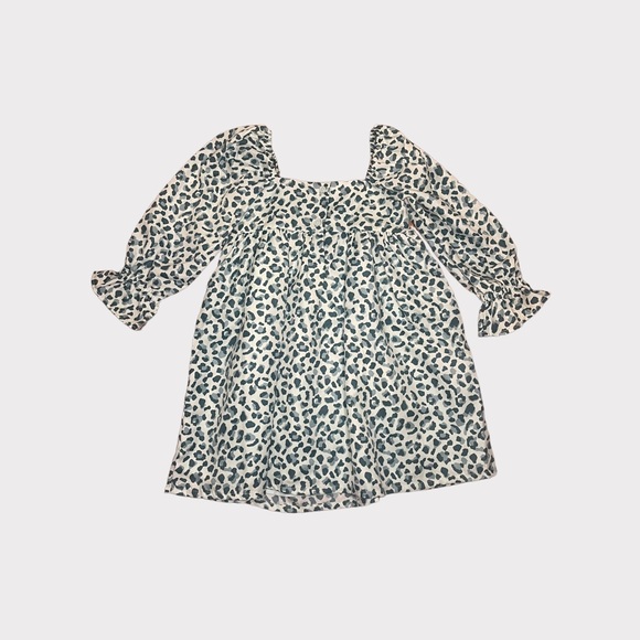 Janie and Jack Green Animal Print Dress - Picture 5 of 6